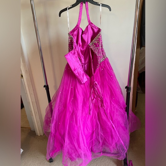 Magenta Dress with Sparkles - Picture 2 of 6